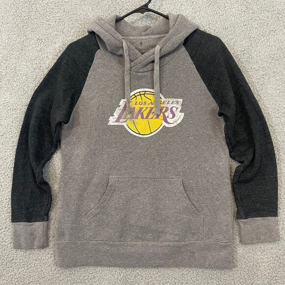 Los Angeles Lakers Fantatics Hoodie Women’s Medium Grey‎ Pullover Sweater NBA - Picture 1 of 10